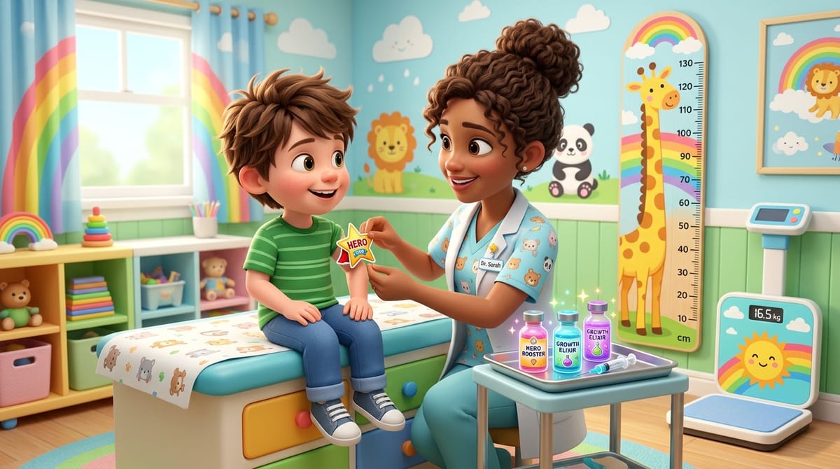 Clínica pediátrica y vacunación infantil segura